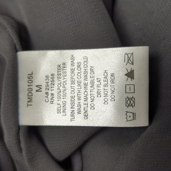 Miss Me Black Long Sleeve Drop-Waist Smocked Blouson Dress Size Medium - Picture 8 of 8